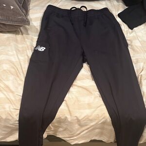 New Balance Black Athletic Joggers with White Logo